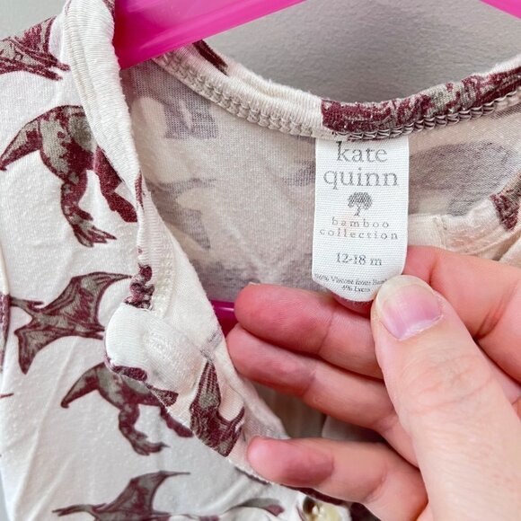 Kate Quinn Organic Dino Print Rompe - Size 12-18m - Picture 4 of 4